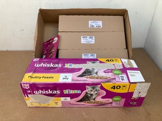 QTY OF PET FOOD TO INCLUDE WHISKAS KITTEN IN JELLY - BBE: 07/04/2026: LOCATION - C 11