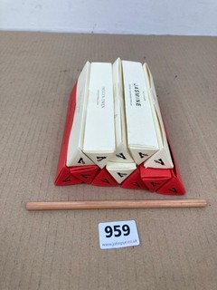 12 X SCENTED CEDAR WOOD PENCILS TO INCLUDE ROSE GERANIUM AND JASMINE: LOCATION - C 15