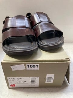 JOHN LEWIS & PARTNERS 2 STRAPS SANDAL IN CHESTNUT UK SIZE 9: LOCATION - BR2