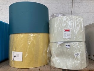 QTY OF ASSORTED COLOUR AND SIZES OF LAMP SHADES TO INCLUDE JOHN LEWIS & PARTNERS 45CM LINEN SHADE IN MUSTARD: LOCATION - BR3