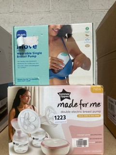 MAM MOVE WEARABLE SINGLE BREAST PUMP TO INCLUDE TOMMEE TIPPEE MADE FOR ME DOUBLE ELECTRIC BREAST PUMP: LOCATION - AR16