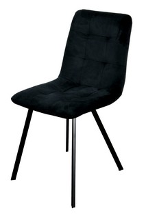 SET OF 2 SQUARED DINING CHAIRS IN BLACK - RRP £370: LOCATION - CR8