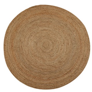 ROUND JUTE STYLE FLOOR RUG IN NATURAL : SIZE 90CM DIAMETER - RRP £100: LOCATION - CR7