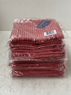 10 X CORD STYLE CUSHION COVERS IN ROSE PINK - COMBINED RRP £300: LOCATION - CR7