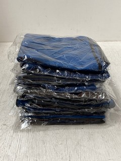 10 X PIPED STYLE CUSHION COVERS IN DEEP BLUE - COMBINED RRP £300: LOCATION - CR7