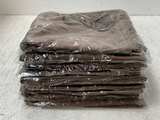 10 X VELVET CUSHION COVERS IN BROWN - COMBINED RRP £300: LOCATION - CR7