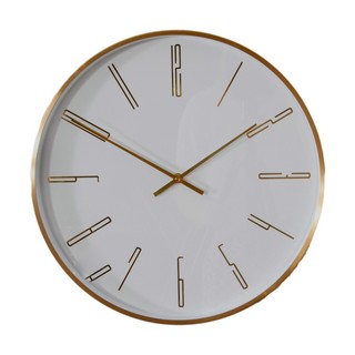 MODERN STYLE ANALOGUE WALL CLOCK IN GOLD: LOCATION - CR7