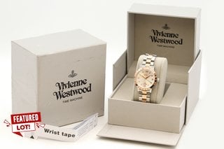 VIVIENNE WESTWOOD TIME MACHINE WOMENS WATCH IN SILVER & ROSE GOLD RRP £299: LOCATION - BR1