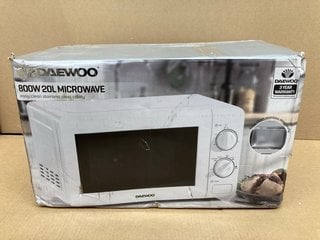 DAEWOO 20L 800W MICROWAVE IN WHITE W-U0162311004: LOCATION - BR1