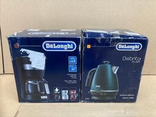 DELONGHI FLAIR ELECTRIC KETTLE TO INCLUDE DELONGHI FILTER COFFEE MAKER: LOCATION - BR1