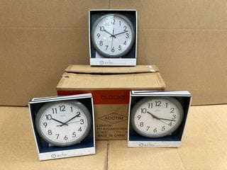 QTY OF ACCTIM WALL CLOCKS IN GREY: LOCATION - B1