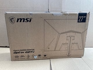 MSI ESPORTS GAMING MONITOR MODEL: OPTIX G271 RRP £199: LOCATION - B1