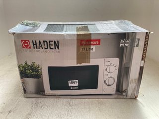 HADEN 17L WHITE MICROWAVE MODEL NO. 195630: LOCATION - BR3