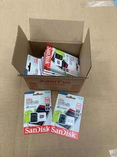 10 X SANDISK ULTRA MICRO DXS 128GB MEMORY CARDS WITH ADAPTERS: LOCATION - BR8