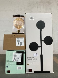 QTY OF ASSORTED JOHN LEWIS & PARTNERS LIGHTING ITEMS TO INCLUDE HUXLEY TABLE LAMP: LOCATION - BR9