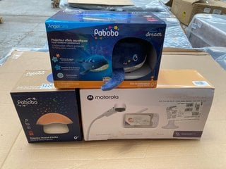 3 X ASSORTED BABY ITEMS TO INCLUDE ANGELCARE PABOBO PROJECTOR: LOCATION - BR9