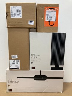 QTY OF ASSORTED JOHN LEWIS & PARTNERS LIGHTING ITEMS TO INCLUDE EDGE TOUCH LAMP SET OF 2 LIGHTS: LOCATION - B7