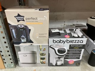 3 X ASSORTED ITEMS TO INCLUDE BABY BREZZA FORMULA PRO MINI FEED MAKER: LOCATION - BR9