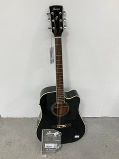 IBANEZ ACOUSTIC GUITAR IN BLACK MODEL : PF15ECE RRP £239.99: LOCATION - B1