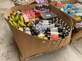 PALLET OF ASSORTED DRINKS TO INCLUDE LIME NATURAL JUICE ( B.B DATE 05.2025): LOCATION - B2 (KERBSIDE PALLET DELIVERY)