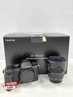 FUJIFILM X-S10 26.1 MEGAPIXELS MIRRORLESS CAMERA IN BLACK: MODEL NO FF200001 WITH FUJINON XF 18-55MM F/2.8-4.0 OIS R LENS (WITH BOX & ALL ACCESSORIES) [JPTM121458] THIS PRODUCT IS FULLY FUNCTIONAL AN