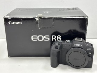 CANON EOS R8 (BODY ONLY) FULL FRAME 24.2 MEGAPIXELS MIRRORLESS CAMERA IN BLACK: MODEL NO DS126881 (WITH BOX & ALL ACCESSORIES) [JPTM121436] THIS PRODUCT IS FULLY FUNCTIONAL AND IS PART OF OUR PREMIUM