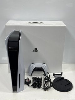 SONY PLAYSTATION 5 825 GB GAMES CONSOLE IN WHITE: MODEL NO CFI-1216A (WITH BOX & ALL ACCESSORIES (MISSING SLEEVE), SOME SLIGHT COSMETIC MARKS ON CASING) [JPTM121448] THIS PRODUCT IS FULLY FUNCTIONAL