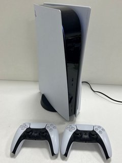 SONY PLAYSTATION 5 825GB GAMES CONSOLE: MODEL NO CFI-1216A (WITH ACCESSORIES AS PHOTOGRAPHED, TO INCLUDE ADDITIONAL DUALSENSE CONTROLLER) [JPTM121678] THIS PRODUCT IS FULLY FUNCTIONAL AND IS PART OF