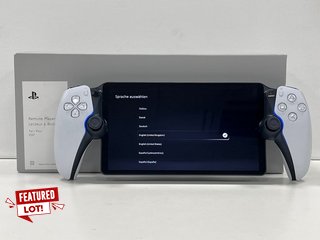 SONY PLAYSTATION PORTAL GAMES CONSOLE (ORIGINAL RRP - £200) IN WHITE: MODEL NO CFI-Y1016 (BOXED WITH USB CABLE, GOOD CONDITION, LIGHT SCRATCHES ON BACK ON SCREEN) [JPTM121714] THIS PRODUCT IS FULLY F