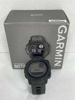 GARMIN INSTINCT SOLAR SMARTWATCH (ORIGINAL RRP - £299): MODEL NO MIL-STD-810G (WITH BOX & CHARGER CABLE, MINOR COSMETIC WEAR) [JPTM121654] THIS PRODUCT IS FULLY FUNCTIONAL AND IS PART OF OUR PREMIUM