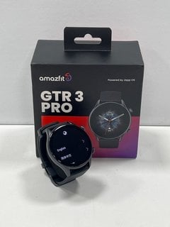 AMAZFIT GTR 3 PRO SMARTWATCH (ORIGINAL RRP - £170) IN INFINITE BLACK: MODEL NO A2040 (BOXED WITH CHARGING CABLE, VERY GOOD COSMETIC CONDITION) [JPTM121525] THIS PRODUCT IS FULLY FUNCTIONAL AND IS PAR