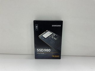 SAMSUNG 980 1 TB PCIE 3.0 (UP TO 3.500 MB/S) NVME M.2 INTERNAL SOLID STATE DRIVE (SSD) EXTERNAL STORAGE DEVICE: MODEL NO MZ-V8V1T0BW (WITH BOX) [JPTM121535] THIS PRODUCT IS FULLY FUNCTIONAL AND IS PA