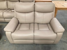 LA-Z-BOY 2 SEATER DAYTONA LEATHER SOFA IN OYSTER GREY