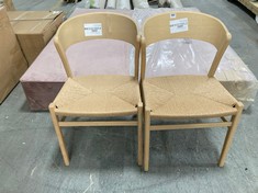 2 X JOHN LEWIS DINING CHAIR IN NATURAL