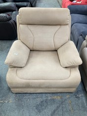 LA-Z-BOY 1 SEATER POWER RECLINER FABRIC CHAIR WITH HEAD TILT IN ALTARA PUTTY