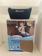 GRACO JUNIOR MAXI I-SIZE R129 BOOSTER CAR SEAT TO INCLUDE BEBECONFORT CAR SEAT - BLACK