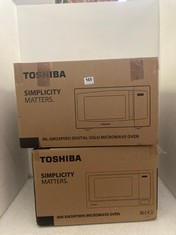 TOSHIBA MICROWAVE OVEN - MODEL NO.: MM-EM20P(WH) TO INCLUDE TOSHIBA DIGITAL SOLO MICROWAVE OVEN - MODEL NO.: ML-EM23P(BS)