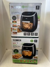 2 X TOWER 11L 5-IN-1 DIGITAL AIR FRYER OVEN WITH ROTISSERIE - BLACK - RRP £120 / EACH