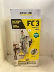 KARCHER FC 3 CORDLESS HARD FLOOR CLEANER - YELLOW - RRP £287