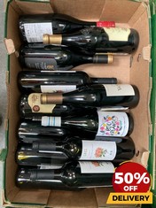 12 X BOTTLES OF ASSORTED RED WINE TO INCLUDE BIO ORGANIC MONTEPULCIANO D'ABRUZZO 2022 DRY RED WINE 75CL (18+ ONLY) (COLLECTION DAYS MONDAY 19TH - WEDNESDAY 21ST AUGUST)