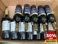 12 X BOTTLES OF ASSORTED RED WINE TO INCLUDE DUCA DI SASSETS PUGLIA NERO DI TROIA 2021 MEDIUM DRY RED WINE 75CL (18+ ONLY) (COLLECTION DAYS MONDAY 19TH - WEDNESDAY 21ST AUGUST)