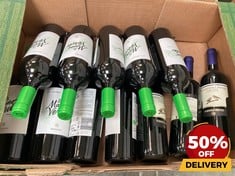 12 X BOTTLES OF ASSORTED RED WINE TO INCLUDE MENDOZA LA MANO VERDE 2022 MALBEC 75CL (18+ ONLY) (COLLECTION DAYS MONDAY 19TH - WEDNESDAY 21ST AUGUST)