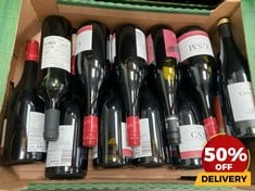 12 X BOTTLES OF ASSORTED RED WINE TO INCLUDE RESERVA PRIVADA 2022 CARMENERE DRY RED WINE 75CL (18+ ONLY) (COLLECTION DAYS MONDAY 19TH - WEDNESDAY 21ST AUGUST)