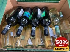 12 X BOTTLES OF ASSORTED WHITE WINE TO INCLUDE GRAN RESERVA 2022 SAUVIGNON BLANC DRY WHITE WINE 75CL (18+ ONLY) (COLLECTION DAYS MONDAY 19TH - WEDNESDAY 21ST AUGUST)