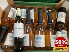 12 X BOTTLES OF ASSORTED WINE TO INCLUDE HAWKES BAY NEW ZEALAND PINOT GRIS BLUSH 2022 BRUT SPARKLING WINE 75CL (18+ ONLY) (COLLECTION DAYS MONDAY 19TH - WEDNESDAY 21ST AUGUST)