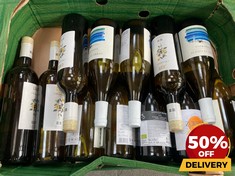 12 X BOTTLES OF ASSORTED WHITE WINE TO INCLUDE SOMONTANO LAUS CHARDONNAY 2023 WHITE WINE 75CL (18+ ONLY) (COLLECTION DAYS MONDAY 19TH - WEDNESDAY 21ST AUGUST)