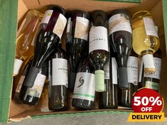 12 X BOTTLES OF ASSORTED WHITE WINE TO INCLUDE VESEVO FALANGHINA 2022 DRY WHITE WINE 75CL (18+ ONLY) (COLLECTION DAYS MONDAY 19TH - WEDNESDAY 21ST AUGUST)