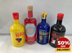 4 X ASSORTED SPIRITS TO INCLUDE RON BENGALO RUM FROM BARBADOS 40% VOL 70CL (18+ ONLY) (COLLECTION DAYS MONDAY 19TH - WEDNESDAY 21ST AUGUST)