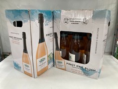 2 X BOXES OF 6 HAWKES BAY NEW ZEALAND PINOT GRIS BLUSH 2022 AERATED SPARKLING WINE 75CL (18+ ONLY) (COLLECTION DAYS MONDAY 19TH - WEDNESDAY 21ST AUGUST)