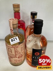 4 X BOTTLES OF ASSORTED SPIRITS TO INCLUDE ANNO LADY FRANKLIN GOLDEN BOTANICAL RUM 40% 70CL (18+ ONLY) (COLLECTION DAYS MONDAY 19TH - WEDNESDAY 21ST AUGUST)